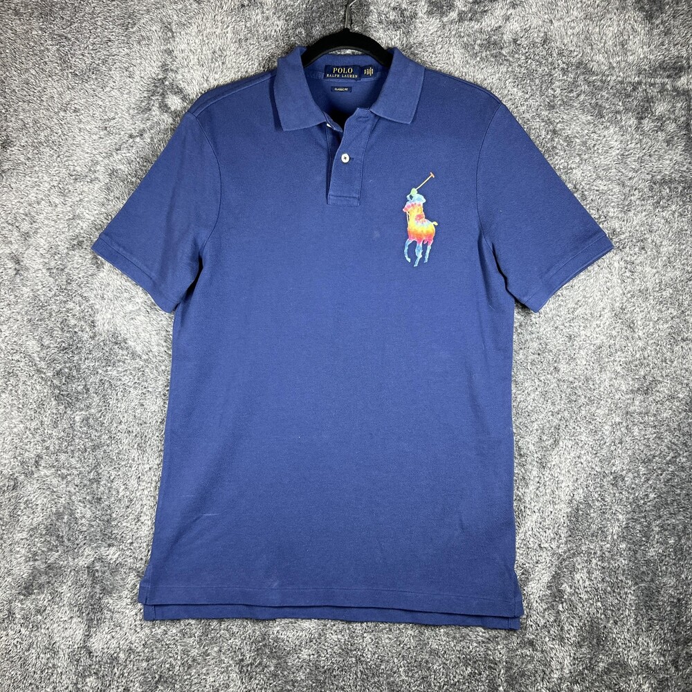 Polo Ralph Lauren Polo Shirt Mens Small Blue Classic Fit Cotton Pony Logo